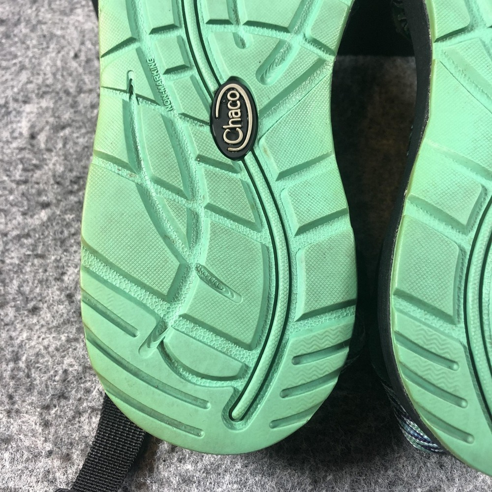 Chaco Z‎ Strap Sandals Womens 7 Black Green Adjustable Hiking Sport Comfort - Picture 13 of 16